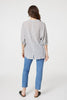 White | Pinstripe Relaxed Button Back Blouse
