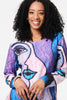 Blue | Abstract Sequin Detail Tunic Top
