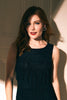 Black | Fringed Sleeveless Column Dress