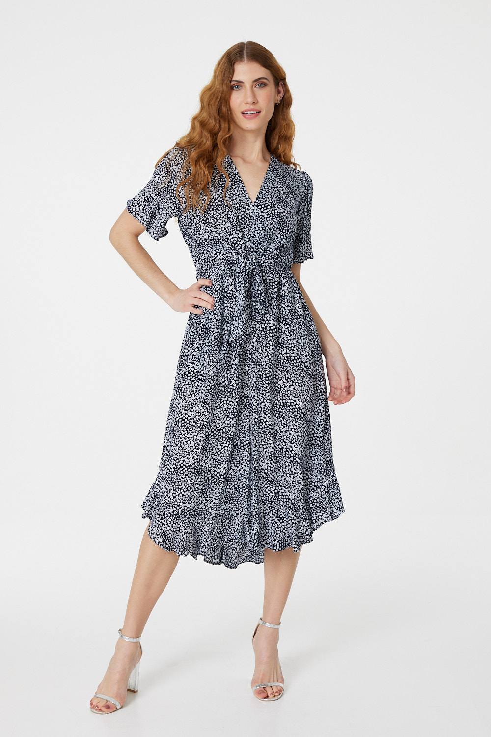 Tie front 2024 tea dress