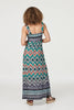 Green | Tie Dye Print A-Line Maxi Dress