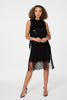 Black | Sequin Fringed Shift Dress