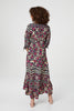 Navy | Vintage Floral 3/4 Sleeve Maxi Dress