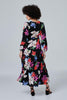 Black | Floral Tiered Maxi Dress