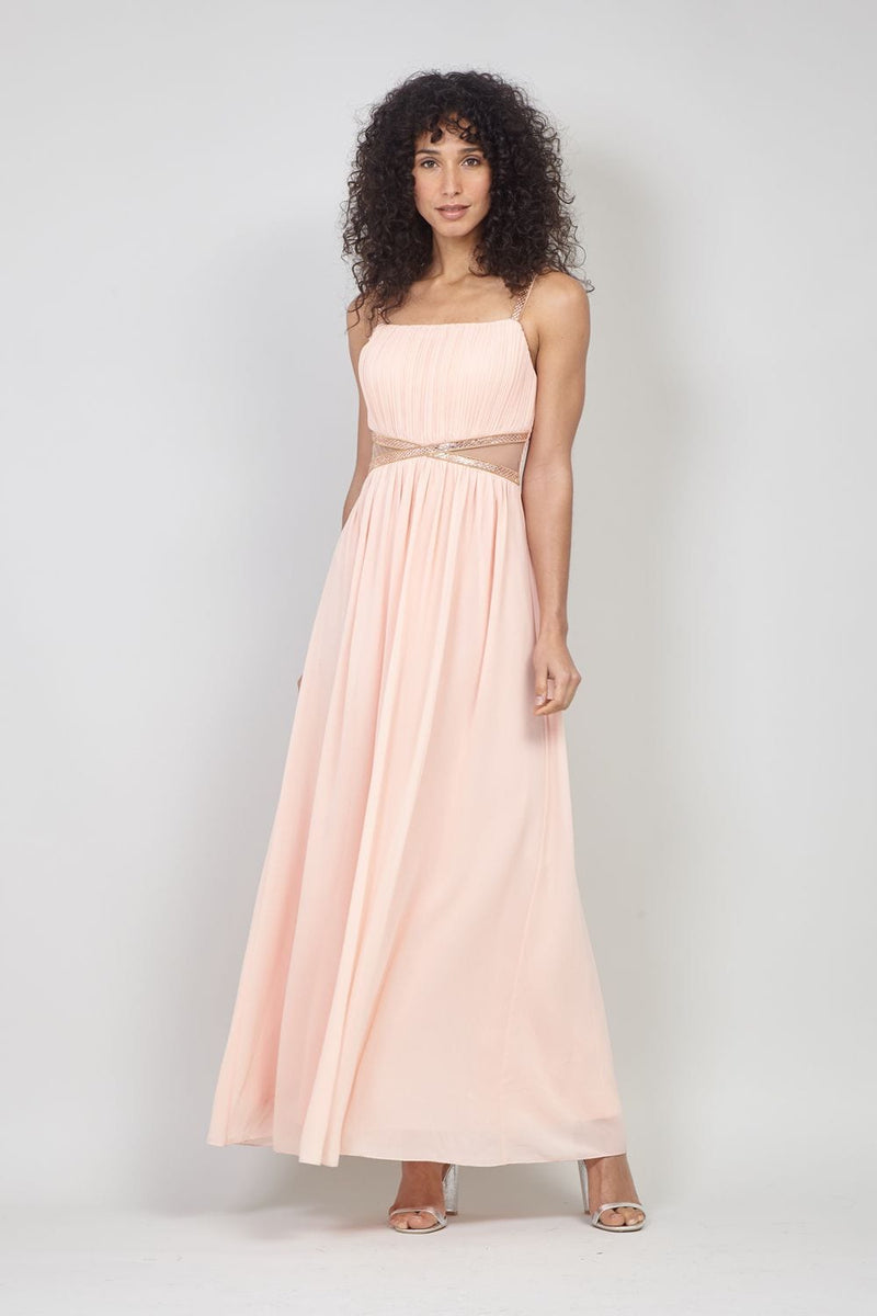 Peach colour hot sale maxi dress