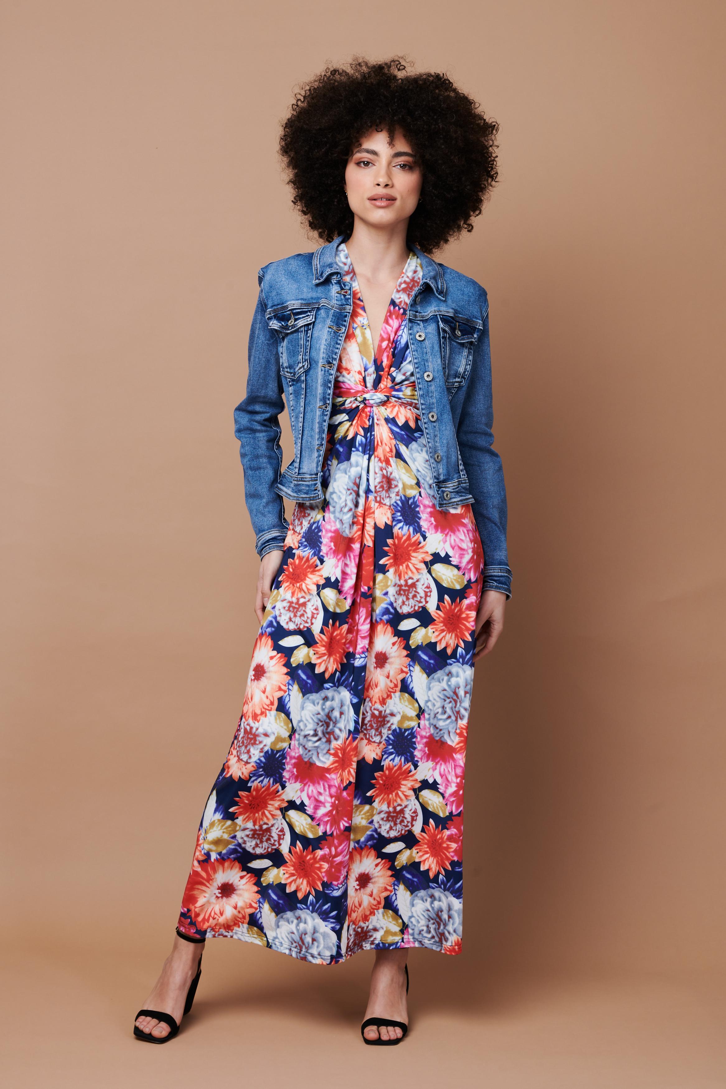 Maxi dresses hotsell with denim jackets