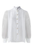 White | Sheer Puff Sleeve Shirt