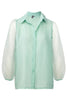 Green | Button Front Balloon Sleeve Shirt