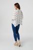 Navy | Polka Dot Oversized Blouse