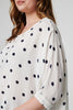 Navy | Polka Dot Oversized Blouse