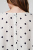 Navy | Polka Dot Oversized Blouse