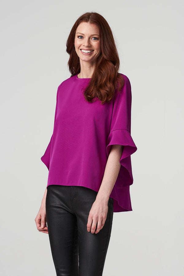 Orchid | Ruffle Sleeve Blouse Top